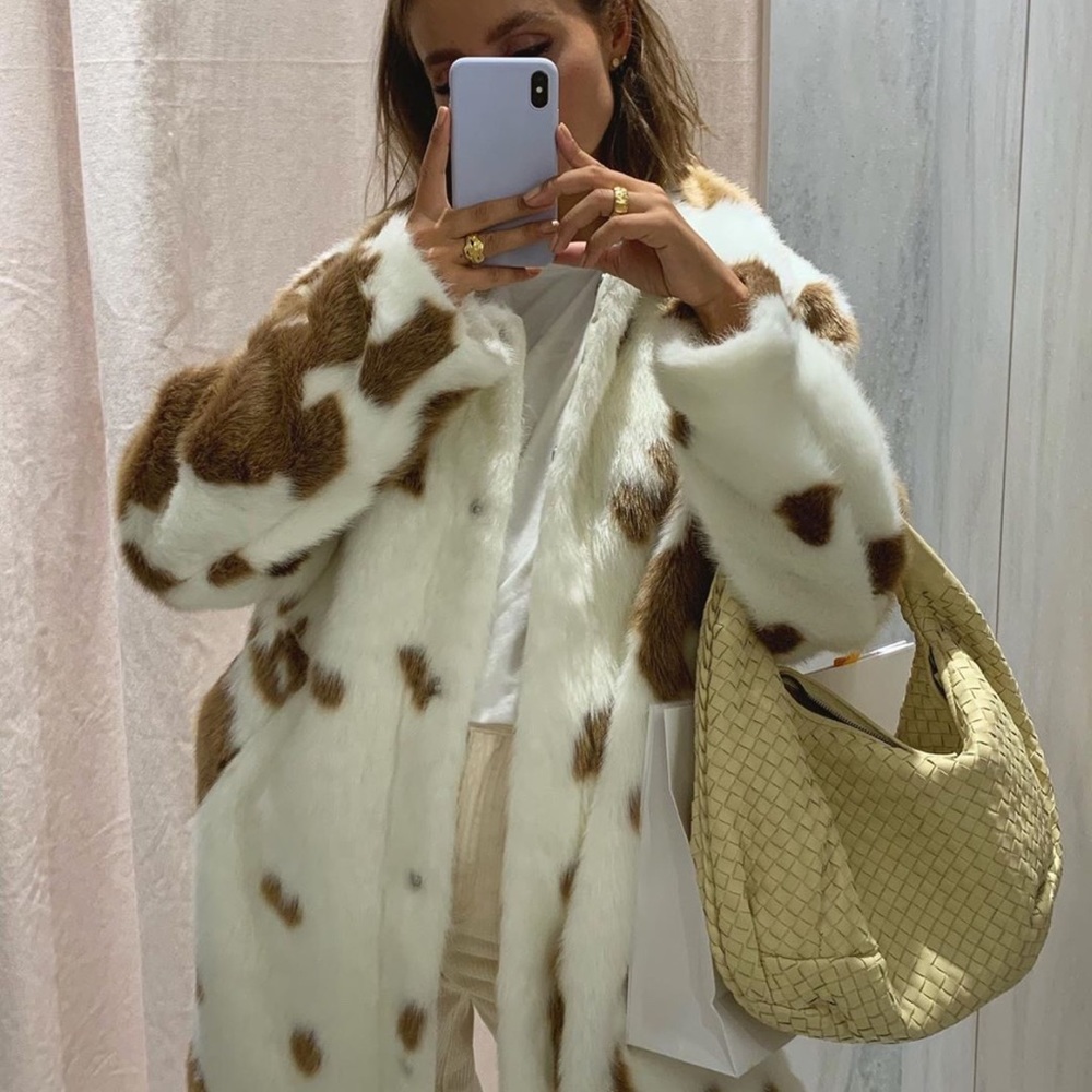 H&M fur coat blogger style